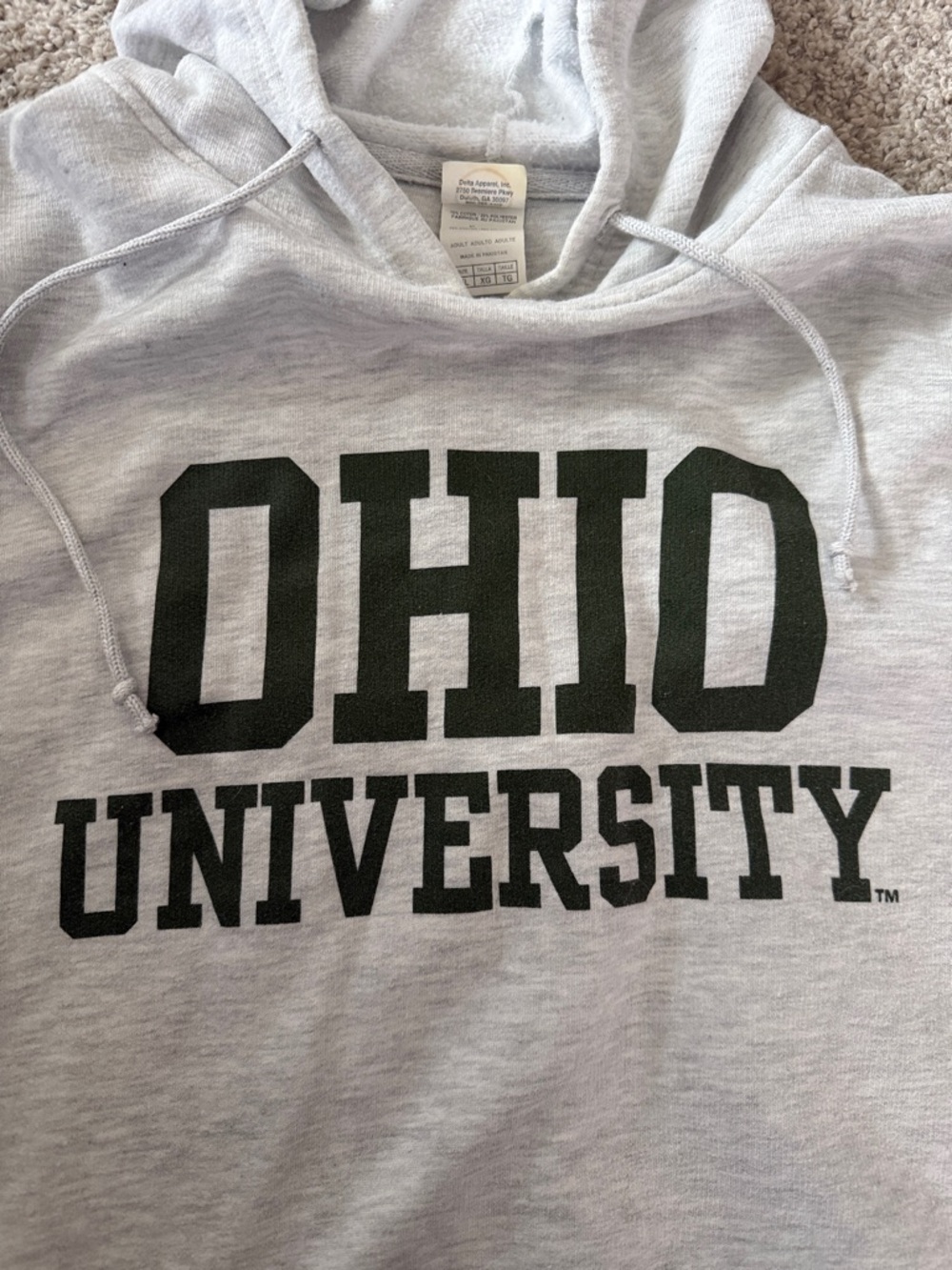 Ohio University Gray Hooded Sweatshirt - Picture 3 of 3